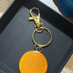 Louis Vuitton upcycled Orange Keychain